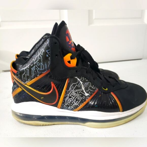 Nike Lebron VIII QS "Space Jam A New Legacy" Men's Shoes Black-White-Multi-color - Picture 9 of 16